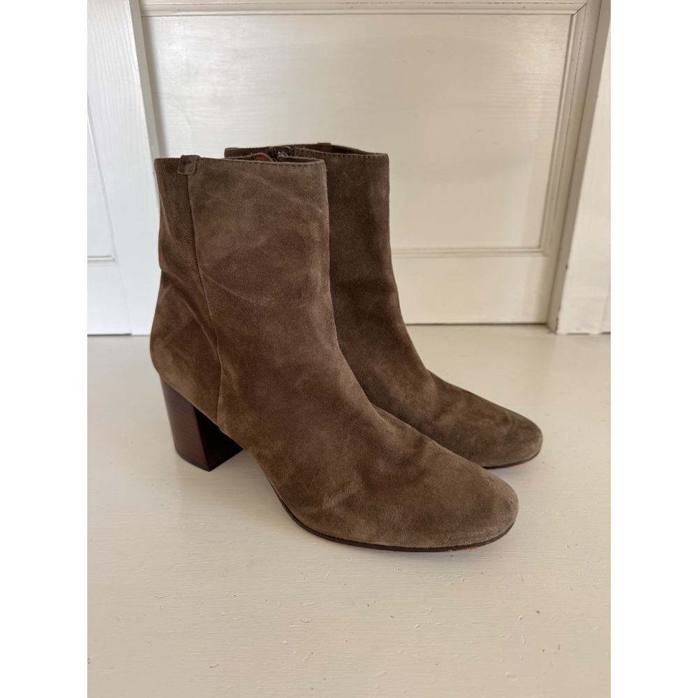 Frye Julia suede taupe ankle boots size 11